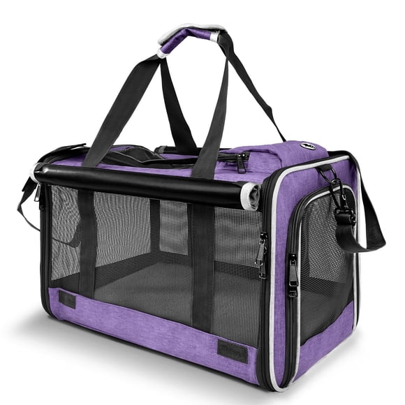 Bolsa de transporte para mascotas GAPZER para perra Yorkie Travel Kennel, color morado