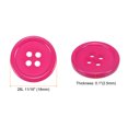 thumbnail image 2 of Uxcell 50Pcs 28L Sewing Buttons 11/16"(18mm) Resin Round Flat 4-Hole Craft Buttons for Sewing Clothing DIY, Dark Pink, 2 of 5
