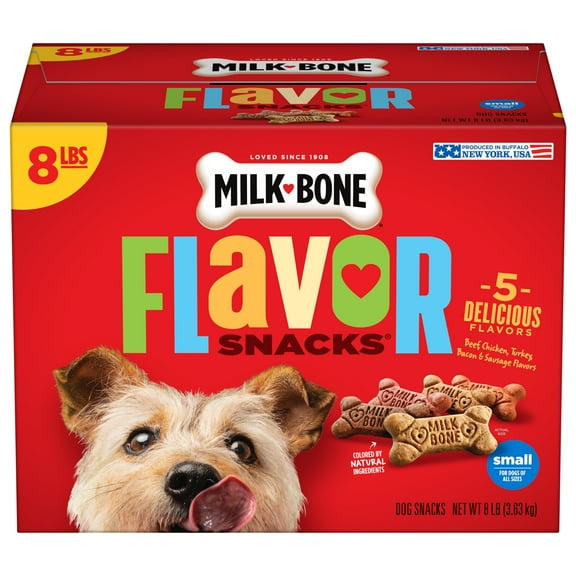 Milk-Bone Flavor Snacks Dog Biscuits, Small, For Dogs Of All Sizes, 8-Pound