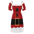 thumbnail image 6 of Santa Suit Merry Christmas Happy Holidays Festive Christmas Jolly Holly Design Sleeveless Dress Dress vintage, 6 of 7