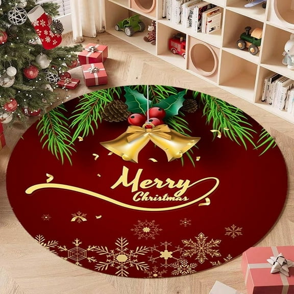 PALIFEUR Christmas Rugs for Living Room, 19.7 x 19.7 Inch Holiday Snowflake Decor Area Rug for Bedroom, Non Slip Washable Christmas Living Room Rug for Festival Party Decorations