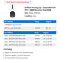 thumbnail image 2 of Filter Housing Cap - Compatible with 2001 - 2005 Mercedes-Benz C320 2002 2003 2004, 2 of 2