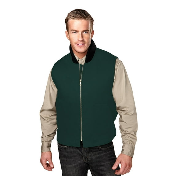 Tri-Mountain Lodestar 4400 Cotton Canvas Vest, 3X-Large, Dark Forest/Black/Black