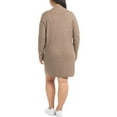 thumbnail image 3 of Hilary Radley Women's Mock Neck Sweater Dress (Heather Taupe, Medium), 3 of 3