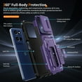 thumbnail image 5 of For Moto G 5G (2025) Phone Case,WIth Invisible Kickstand,Sliding Camera Cover,Military Grade Protective Heavy Duty Protection Shockproof Anti-Scratch Rugged Durable Phone Case,Purple, 5 of 8