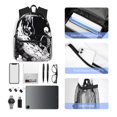 thumbnail image 4 of Easygdp Skeleton Wave Artwork Mochila Casual para Portátil, Mochila para Escuela, Viajes, Negocios, 4 of 6