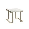 thumbnail image 2 of ACME Boice II End Table in Faux Marble & Champagne, 2 of 2