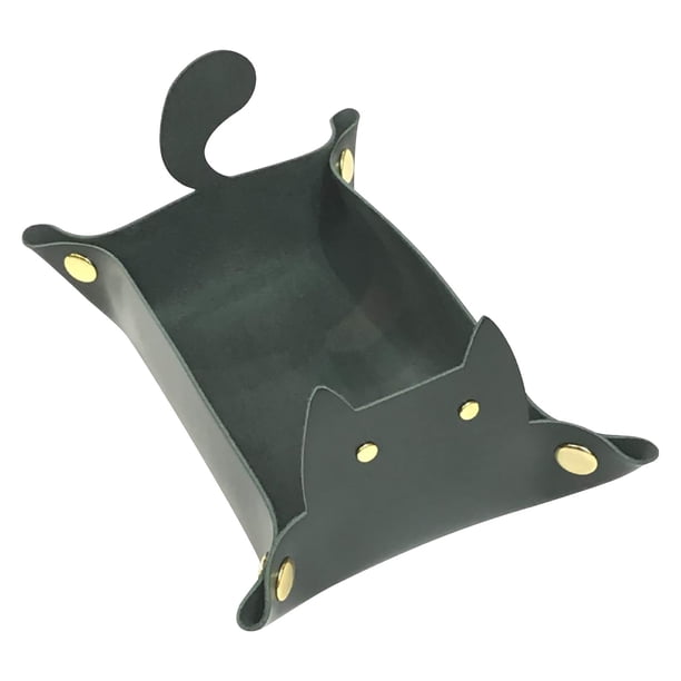 Caja de Almacenamiento Plegable con Bandeja Creativa para Escombros En La Sala de Estar, Caja de Cuero para Guardar Llaves En El Porche.