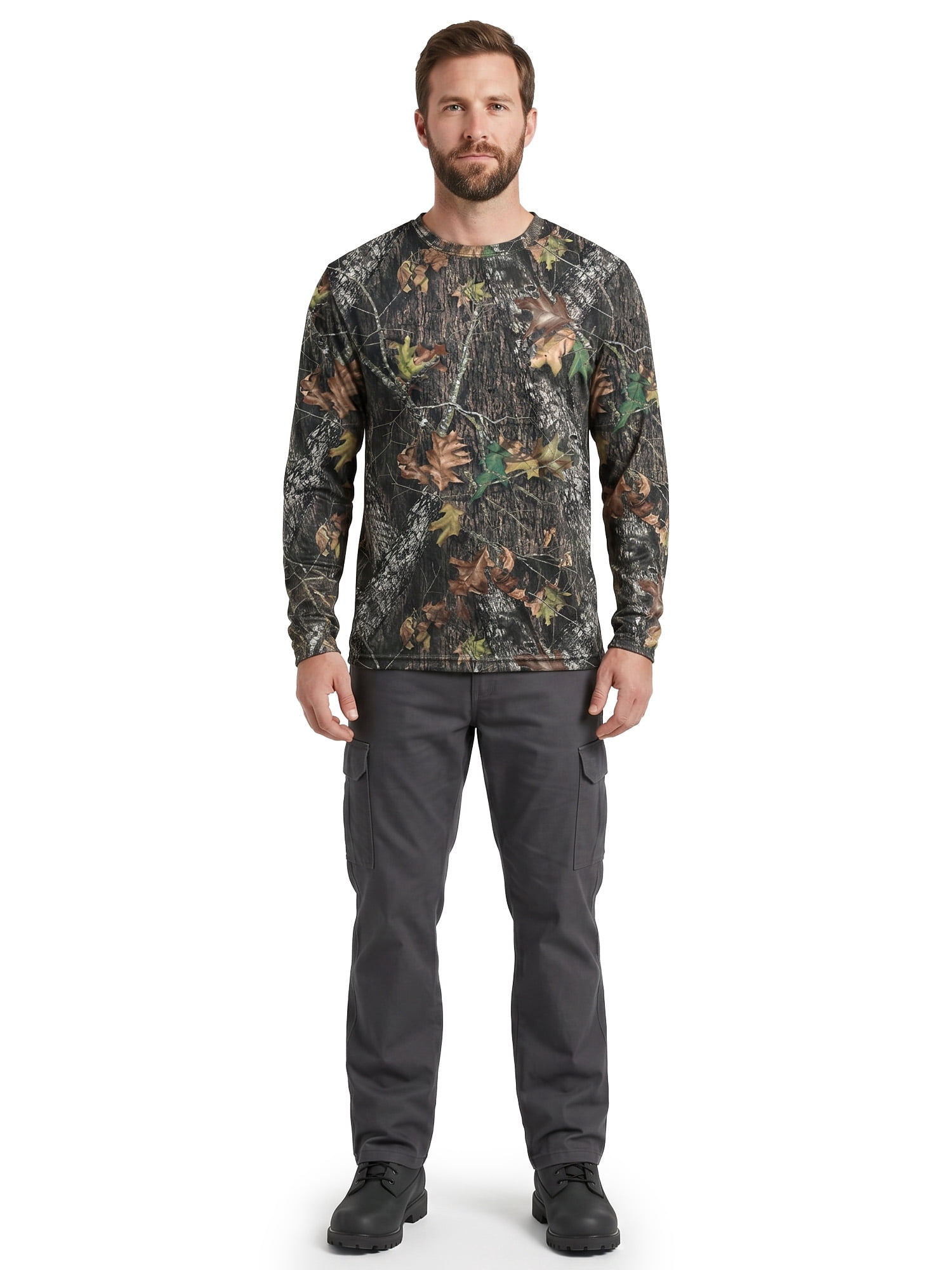 Mossy Oak Men's Long Sleeve Scent Control Hunting Camouflage T-Shirt, New Breakup, S