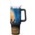 thumbnail image 2 of Halloween Ghost Tumbler Happy Halloween Pumpkin Tumbler Cup with Straw,Thermal with Lids for Hot and Cold Drinks for Daughter Son 40 oz Spooky Cup, 2 of 7