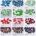 thumbnail image 4 of U8MO 12x6mm 16x8mm 20x10mm 25x12mm Teardrop Faceted Crystal Glass Loose Pendant Beads-14# Peacock Green-12x6mm (30pcs), 4 of 9