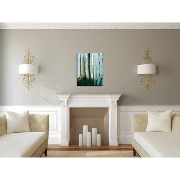 Gango Home Decor Contemporary Cracked Glass II by Monika Burkhart (Ready to Hang); One 22x28in Hand-Stretched Canvas