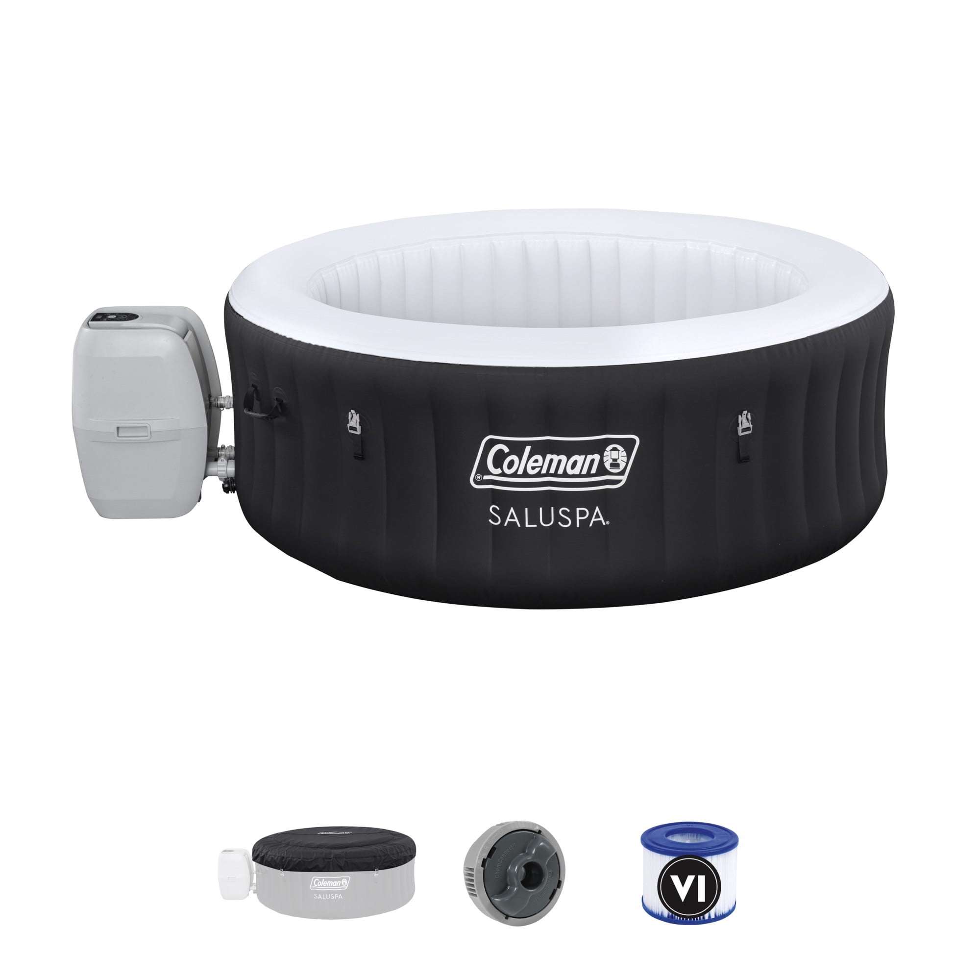 Bestway Coleman Miami AirJet Inflatable Hot Tub with 2 SaluSpa Non-Slip Pool & Spa Seat