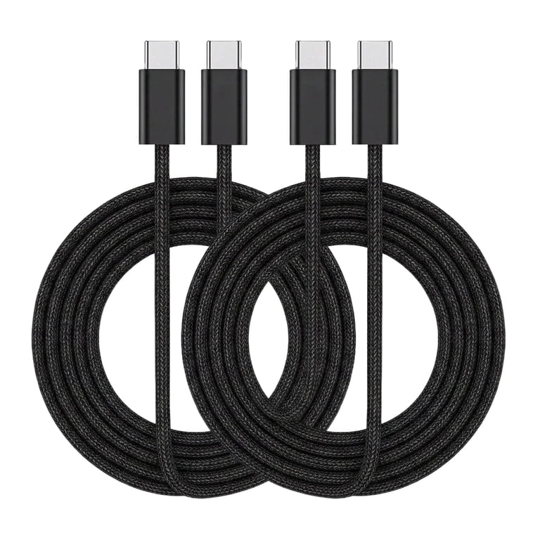 MOSENSE USB-C to USB-C Cable 2-Pack, 6 Feet, Black photo 1
