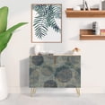 thumbnail image 2 of PixonSign Sideboard Buffet Cabinet, Kitchen Storage Cabinet with 2 Doors, Black & White Geometric Line Pattern, Cupboard Console Table for Dining Room - 35" L x 18" W x 29" H, 2 of 5