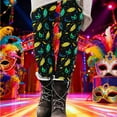 thumbnail image 7 of Meichang Carnival Leggings for Women Mardi Gras Mask Print Yoga Pants High Waist Stretchy Holiday Party Leggings, 7 of 7