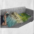 thumbnail image 6 of Birthday Soft Flannel Fleece Throw Blanket, Sincere Greeting Message on a Blurred Background Celebration Theme, Cozy Plush for Indoor and Outdoor Use, 70" x 90", Turquoise Green Yellow, by Ambesonne, 6 of 6