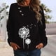 thumbnail image 2 of Camisas Para Mujer Camisetas de Gran Tamaño Manga Larga Mujer Casual Impreso Cuello Redondo Botón Camiseta Suelta Top Odeerbi  ODB136404, 2 of 8