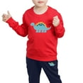 thumbnail image 4 of FYDUU Toddler Boy Clothes 2Pcs Fall Winter Boys Outfits Long Sleeve Dinosaur Print Sweatshirt And Pants Set Cute Kids Outfits Handsome Fashion 6-7 Years, 4 of 4