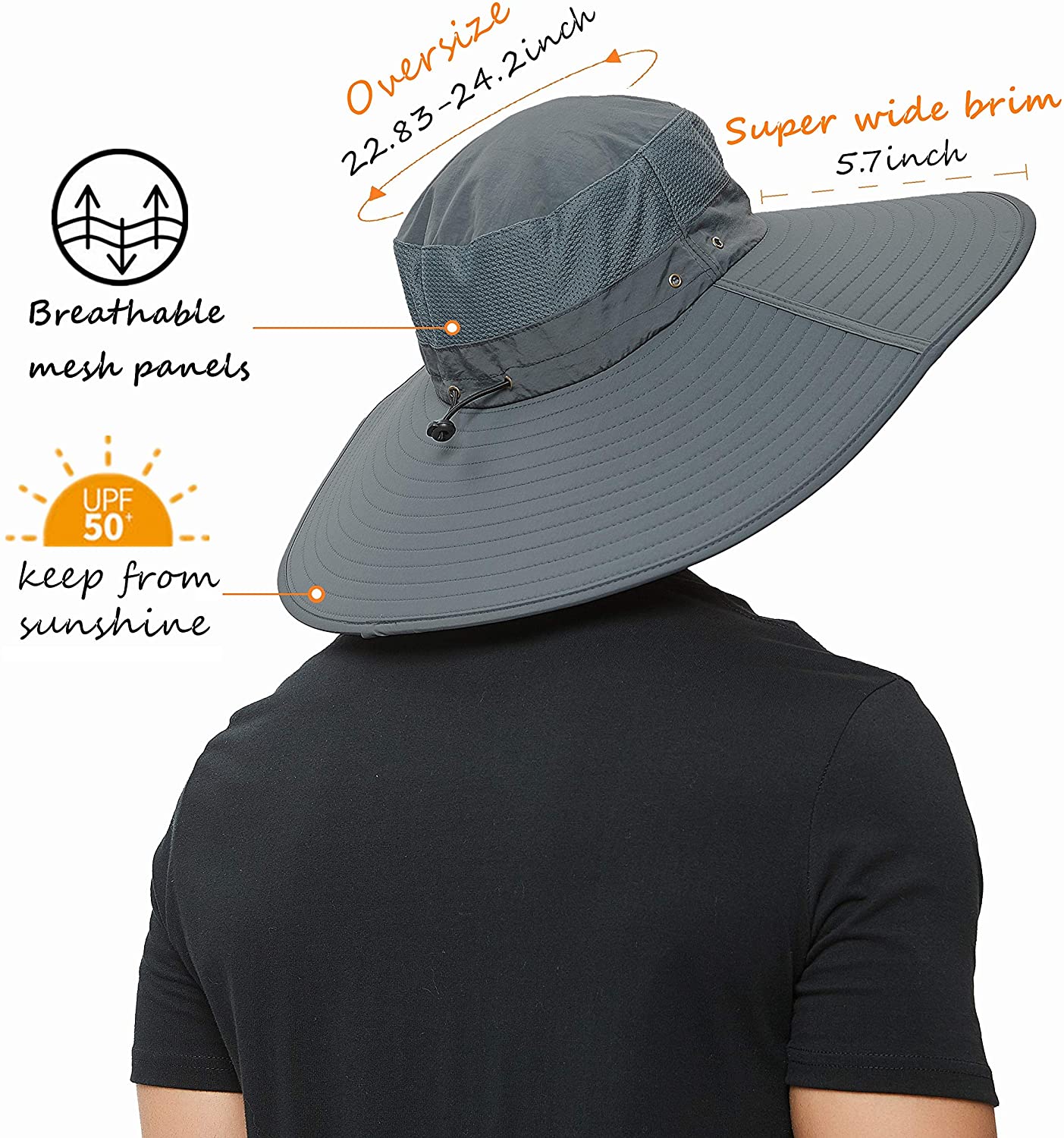 Super Wide Brim Sun Hat,UPF50+ 