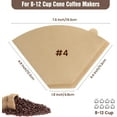 thumbnail image 2 of 100 Count Cone Coffee Filters 4, Unbleached 04 Coffee Filters 8-12 Cup, Disposable Natural Paper Filters, Number 4 Cone Filters for Ninja, Pour Over and Drip Coffee Maker, 2 of 9
