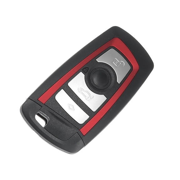 Unique Bargains Car Key Fob Shell 4 Button Remote Control Key Case Shell Keyless Entry Housing Red for BMW X5 X6 04-11