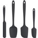 thumbnail image 1 of Juego de 4 espátulas de cocina Sincero negras resistentes al calor utensilios flexibles y antiadherentes sin BPA, 1 of 4