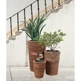 thumbnail image 2 of Wicker Banana Rope Tall Floor Planter with Metal Pot, Large, 2 of 6