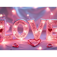 thumbnail image 3 of Love Heart Backdrop Banner Valentine's Background Romantic Party Wedding Photography Props Decorations Special Event Photo Booth Display, 3 of 3