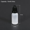 thumbnail image 2 of Uxcell 0.34 oz Small Mouth Empty Squeezable Drop Bottles Plastic Black 10 pcs, 2 of 6