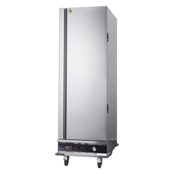KFFKFF Electric Food Warming Cabinet, 16-Tier Commercial Hot Box with Water Tray, Single-Door Design and Adjustable Shelves, Stainless Steel Construction for Restaurants, Kitchens, Pizza, and Chicken