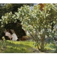 thumbnail image 2 of Kroyer, Peder Severin 22x20 White Modern Wood Framed Museum Art Print Titled - Roses, 2 of 4