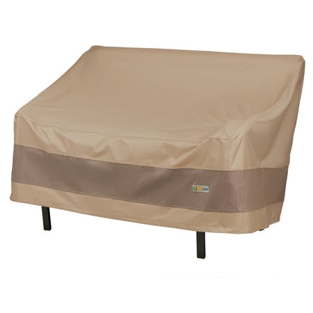 Bench Cover Outdoor Furniture Duck Covers Elegant Bench Cover - Water Resistant Outdoor Furniture Cover, 50L x 28.5D x 35H Swiss Coffee ()