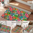 thumbnail image 5 of Colorful Floral Entryway Rug 2'x3'&nbsp; Non Slip Front Door Mats, Summer Botanical Flowers Watercolor Entrance Rugs Indoor Outdoor Carpet, Washable Floor Mats Small Area Rug for Bedroom Kitchen, 5 of 8