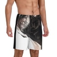 thumbnail image 2 of Fuzoiu Black And White Boston Terrier Print Pajama Shorts for Men, Men's Pajama Bottoms,Mens Lounge Sleepwear,Pajama Pants with Pocket-Large, 2 of 6