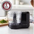 thumbnail image 5 of OVENTE 1.5-Cup Electric Food Chopper, 100W Food Processor with One-Touch Control and Stainless Steel Blade Ideal for Slicing Vegetable, Grinding, Shredding, Mincing, Puree and Meal Prep Black PF1515B, 5 of 9