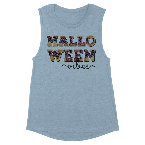 Halloween Vibes Women's Muscle Tank X-Small Stonewash Denim