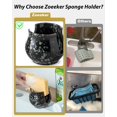 thumbnail image 3 of Soporte para esponjas Zoeeker Kitchen, de cerámica, color negro, 3 of 7