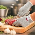 thumbnail image 5 of LNGOOR Cut Resistant Gloves with Grip Dots High Performance Level 5 Protection, Food Grade. Size Extra Large, 5 of 7