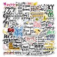 thumbnail image 1 of 10/30/50Pcs/Set Motivational Phrases Stickers Quotes Sentences Waterproof for Phone Laptop Skateboard Study Decal Sticker ToyChina Gong Bohan LED, 1 of 1