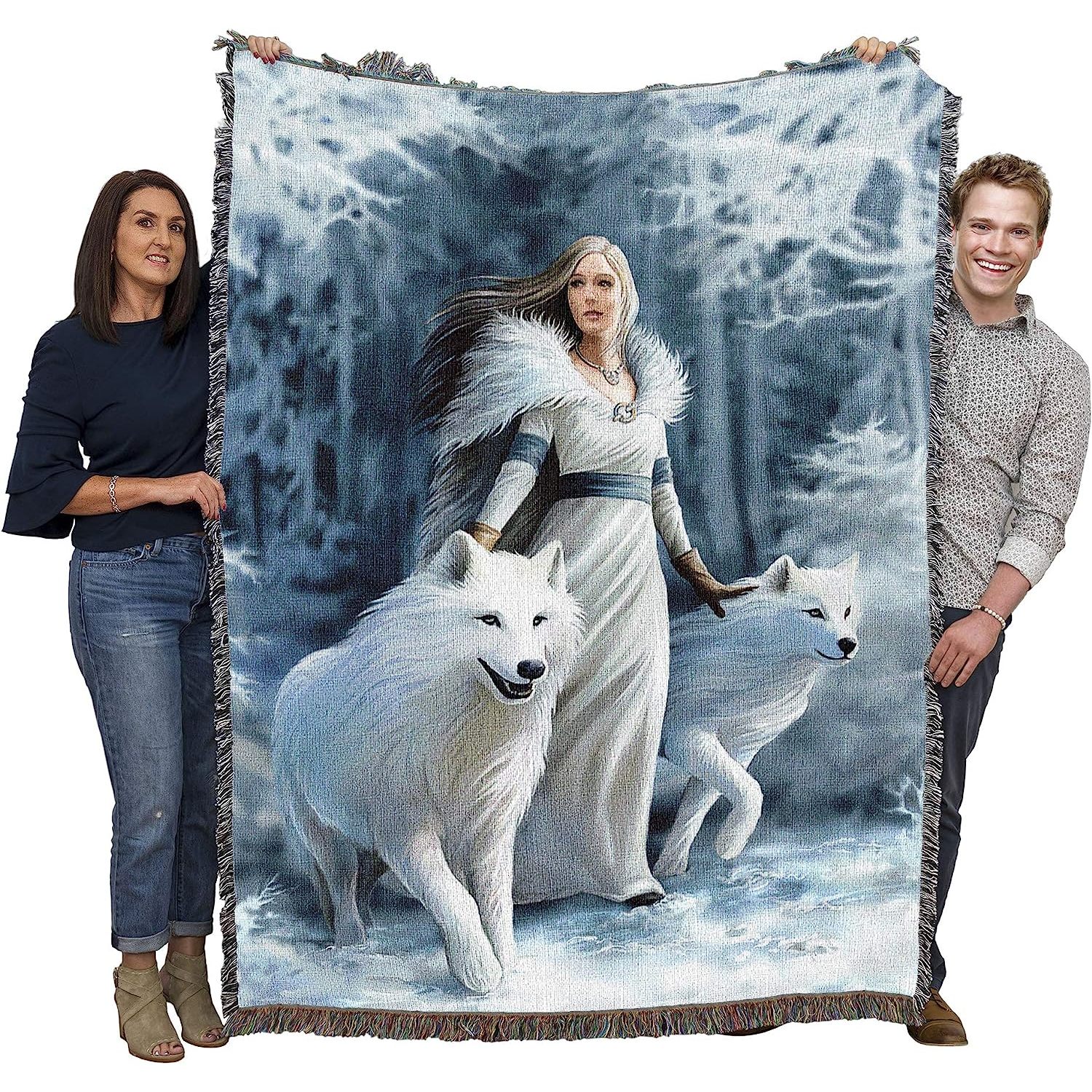 WBTAYB Winter s White Wolves Blanket by FAE Fairies Collection Gift