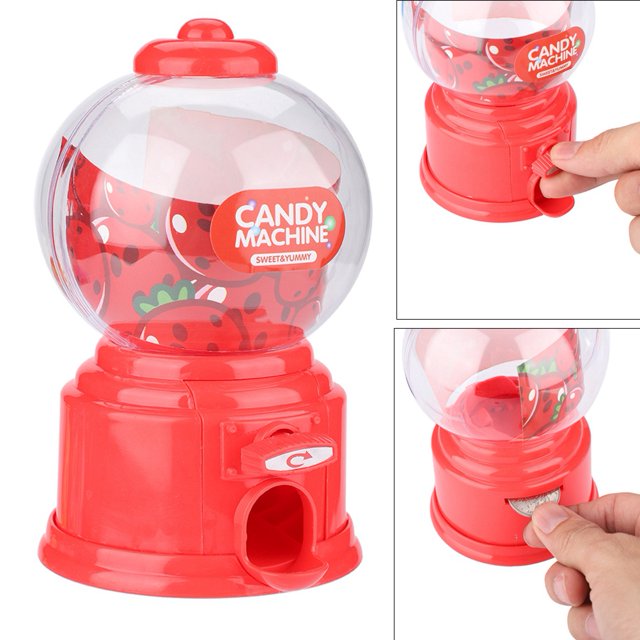 Cergrey Portable Children Candy Machine Plastic Mini Gumballs Dispenser Kids Kindergarten Gift, MINI Candy Machine, Candy Machine