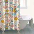thumbnail image 4 of Fairy Princess Rainbow Pattern Shower Curtain 36"x72" ,Bathroom Decorative Shower Curtains Set with 12 Hooks,Modern Waterproof Washable Shower Curtain, 4 of 6