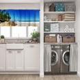 thumbnail image 5 of LALILO Kitchen Curtain Valance Tropical Paradise Rod Pocket Window Curtain 52"x 18" Set of 2, 5 of 7