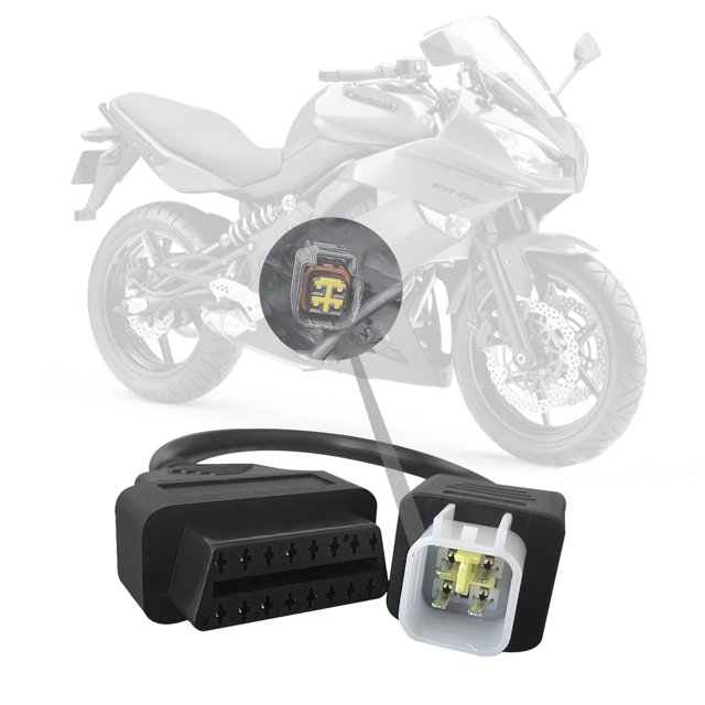 Cable adaptador OBD2 para motocicletas Kawasaki Lydesor de 4 a 16 pines