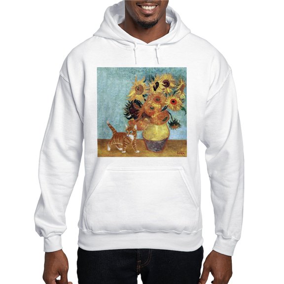 CafePress - Sunflowers & Kitten Hooded Sweatshirt - Pullover Hoodie, Hooded Sweatshirt