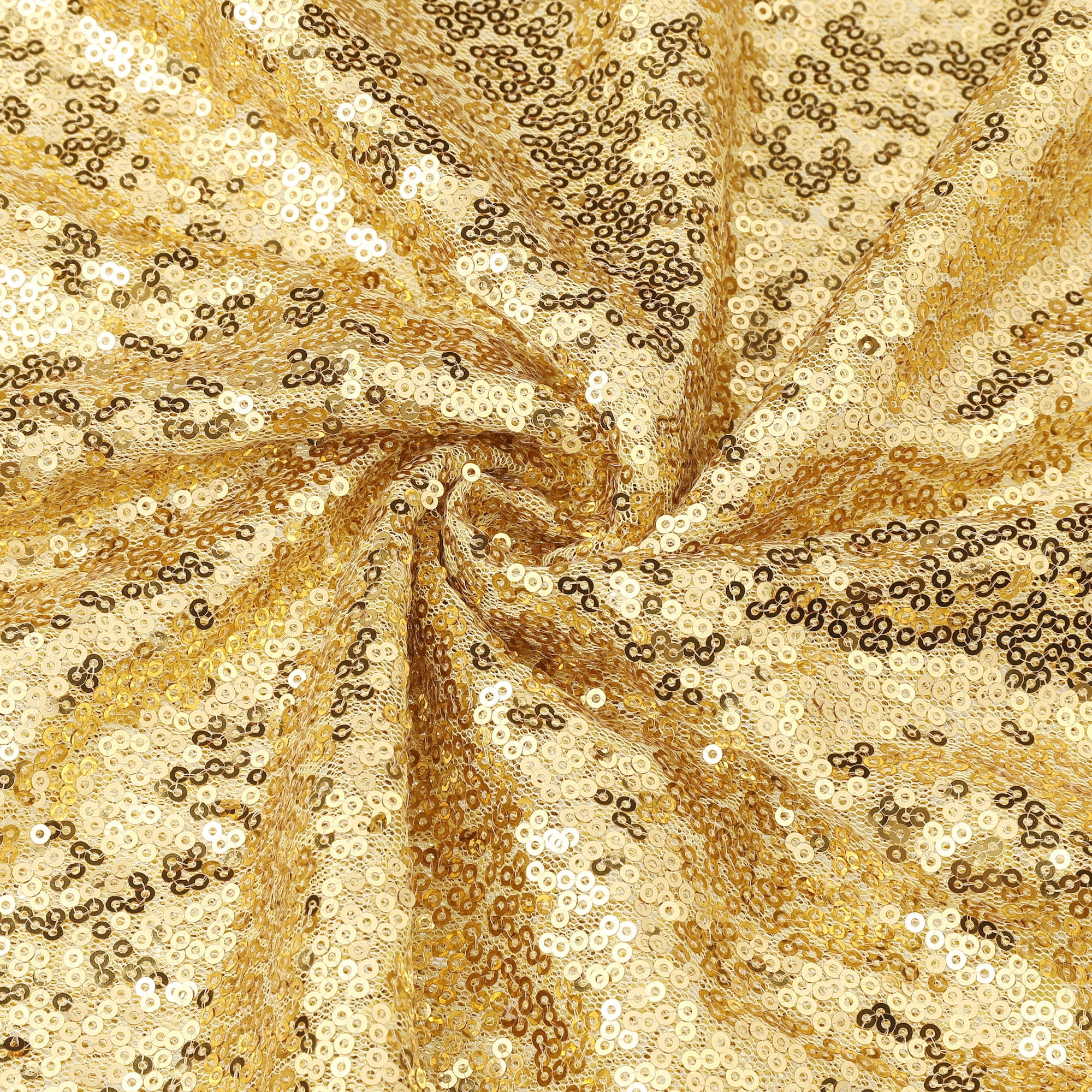Unique Bargains Sequin Table Covers for Dining Room Parties or Dances Tablecloths Gold 47"x71"