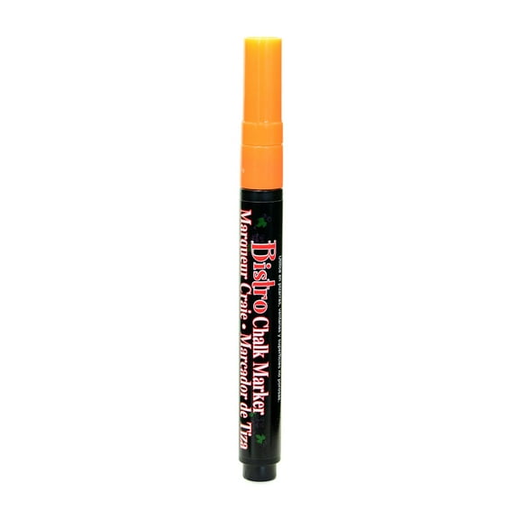 Bistro Chalk Markers fluorescent orange, fine point (pack of 6)