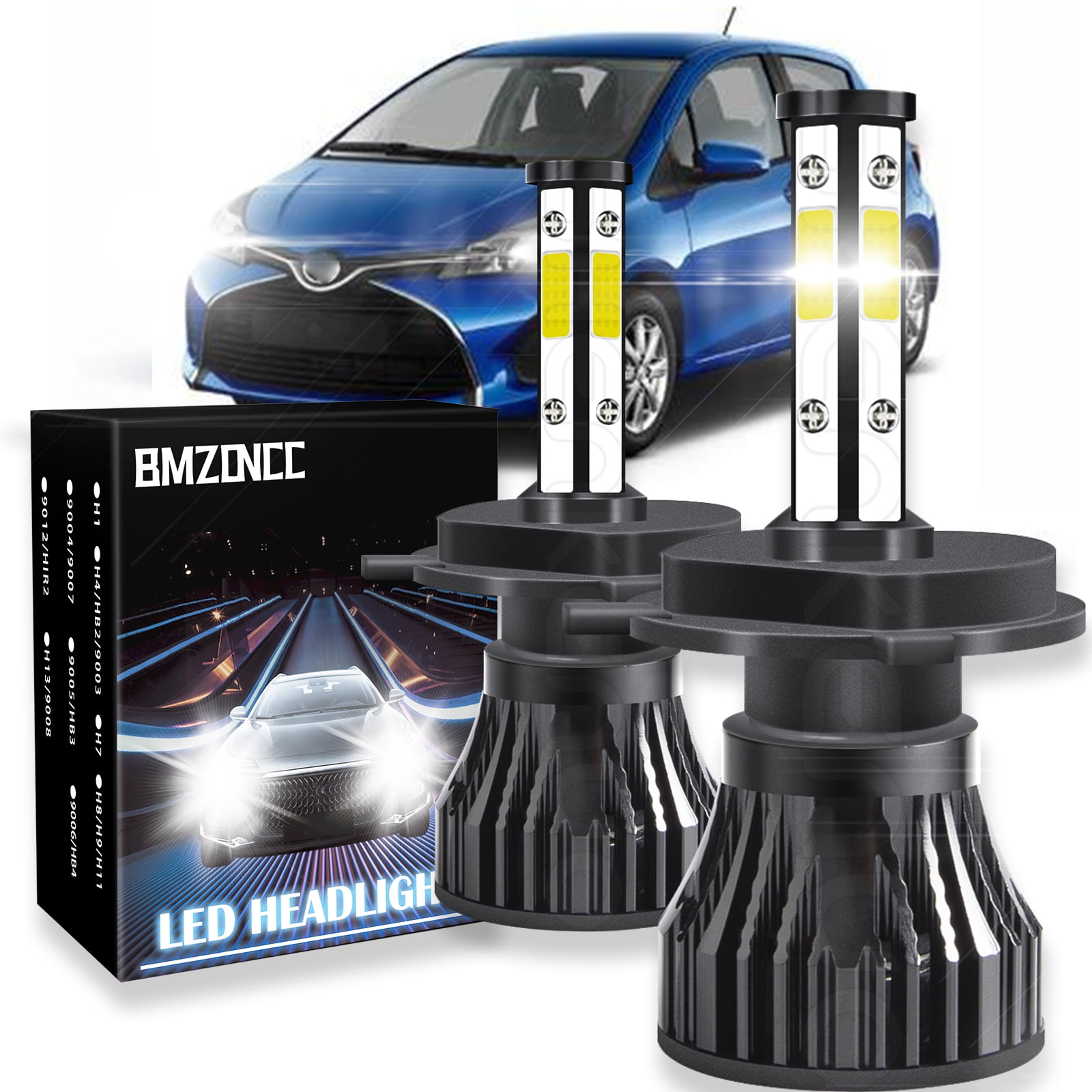 BMZONCC For Toyota Yaris iA 20082017 9003 H4 LED Headlight Bulbs High