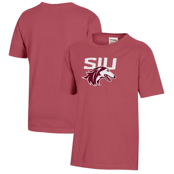 Youth Maroon Southern Illinois Salukis Logo Comfort Wash T-Shirt